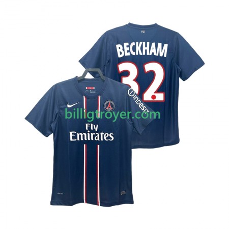 Billige Fotballdrakter Paris Saint-Germain BECKHAM 32 2012 2013 Retro Hjemmedraktsett Kortermet